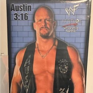 Vintage 6 foot Stone Cold Steve Austin poster from 1998